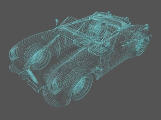 Generic retro speedster 3D model_6