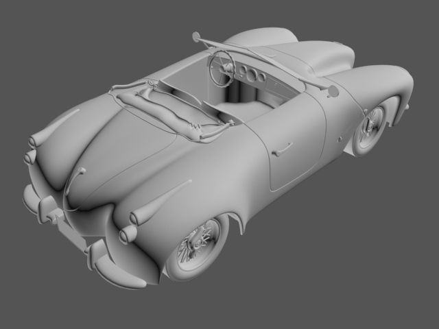 Generic retro speedster 3D model_5