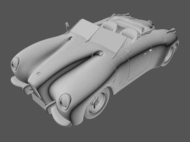 Generic retro speedster 3D model_4