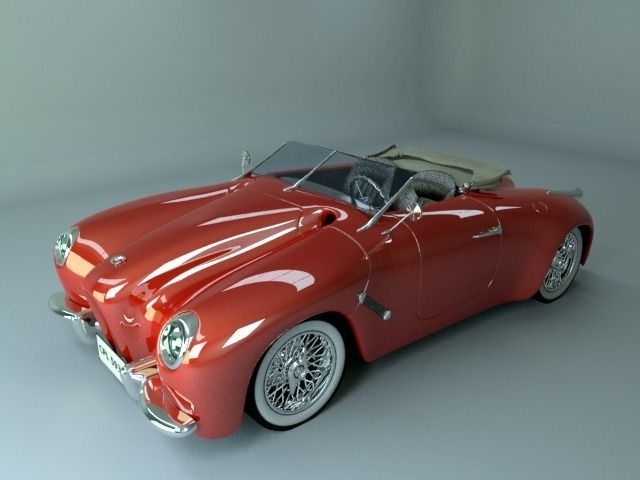 Generic retro speedster 3D model_0
