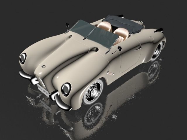 Generic retro speedster 3D model_2