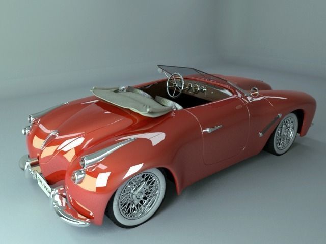 Generic retro speedster 3D model_1