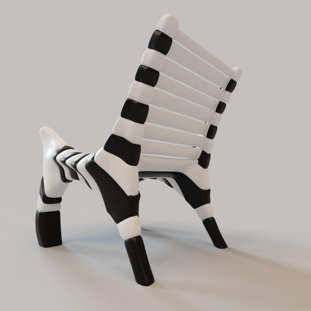Zebra chair 3D model CGTrader