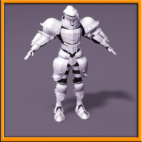 Male Knight - armor 3D model_41