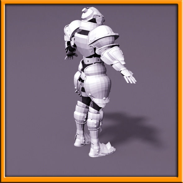 Male Knight - armor 3D model_49