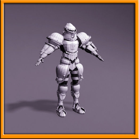 Male Knight - armor 3D model_13
