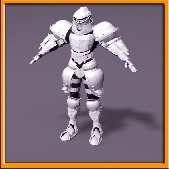 Male Knight - armor 3D model_40