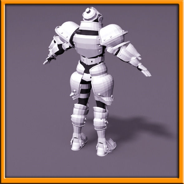 Male Knight - armor 3D model_50