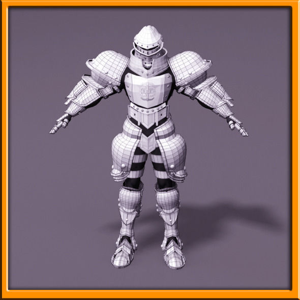 Male Knight - armor 3D model_64
