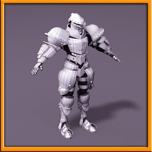 Male Knight - armor 3D model_67