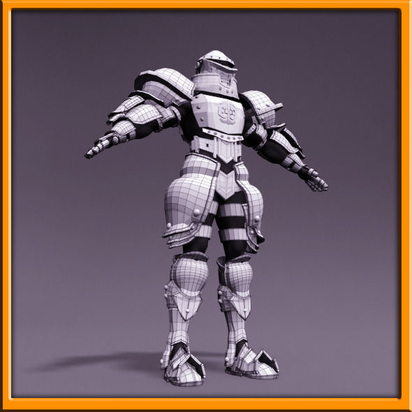 Male Knight - armor 3D model_6
