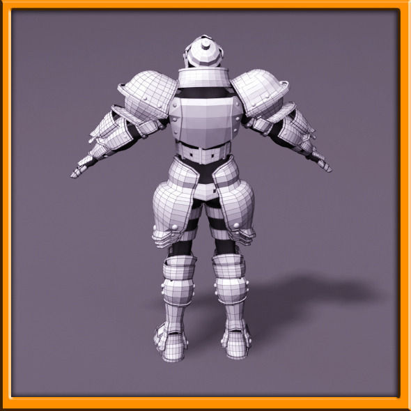 Male Knight - armor 3D model_76