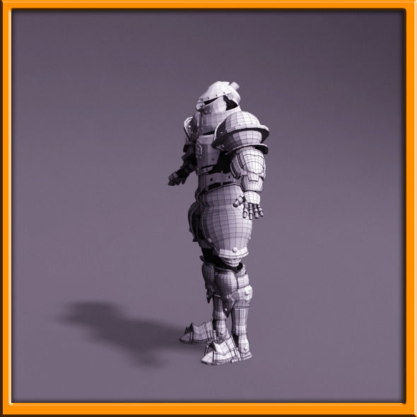 Male Knight - armor 3D model_12
