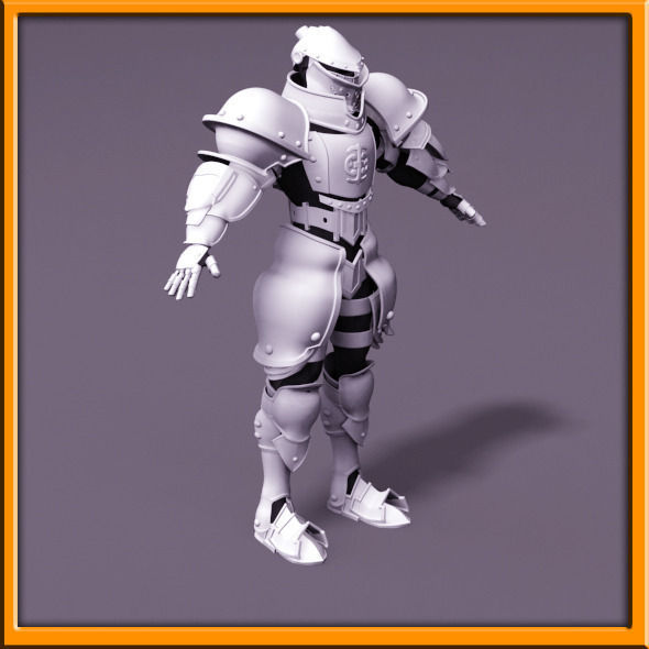Male Knight - armor 3D model_20