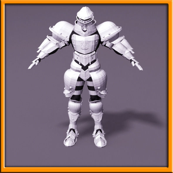 Male Knight - armor 3D model_42
