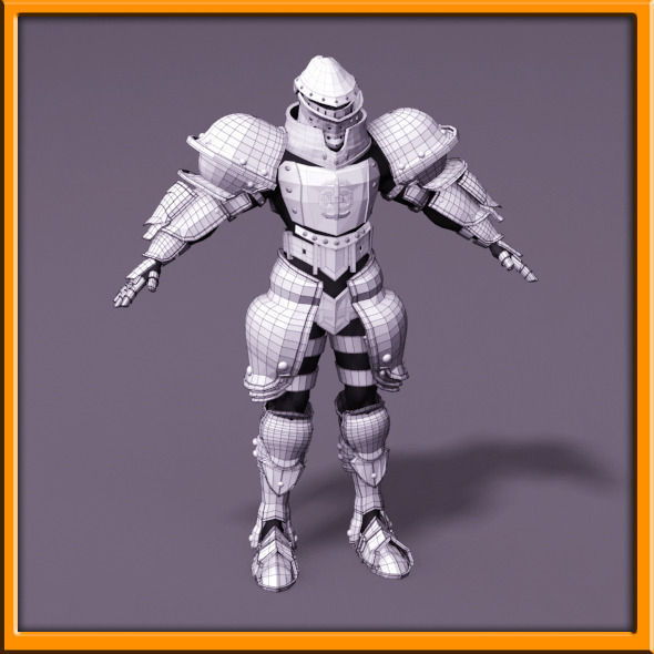 Male Knight - armor 3D model_66