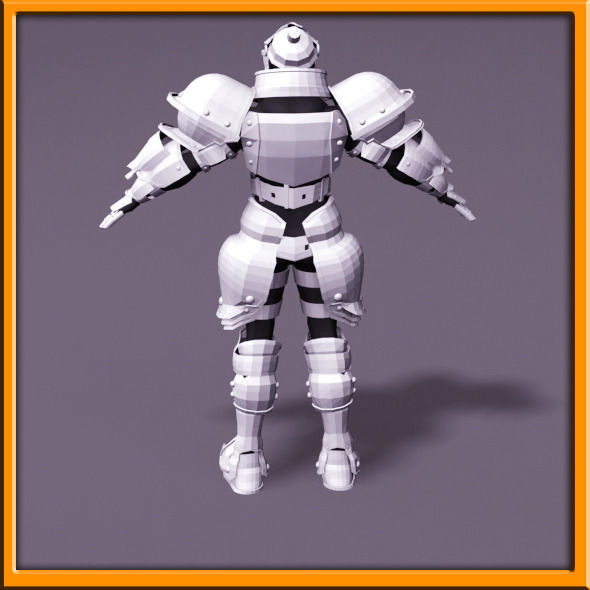 Male Knight - armor 3D model_53