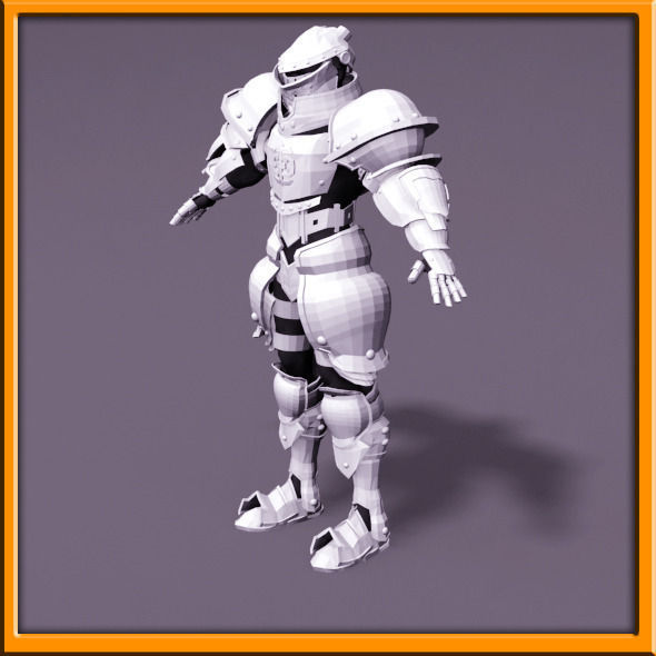 Male Knight - armor 3D model_65