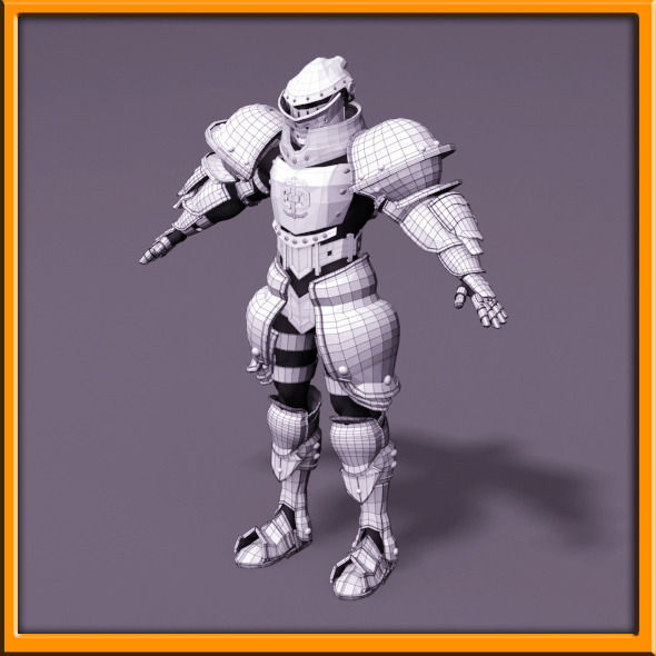 Male Knight - armor 3D model_62