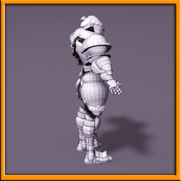 Male Knight - armor 3D model_72