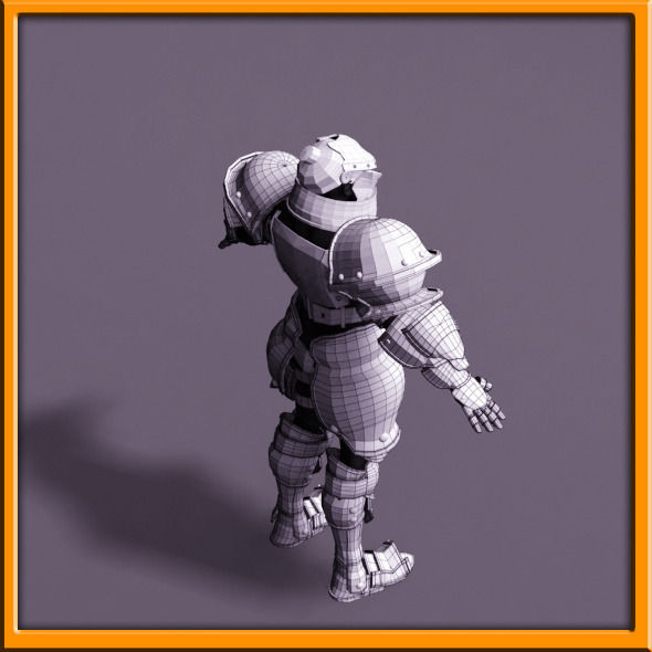 Male Knight - armor 3D model_10