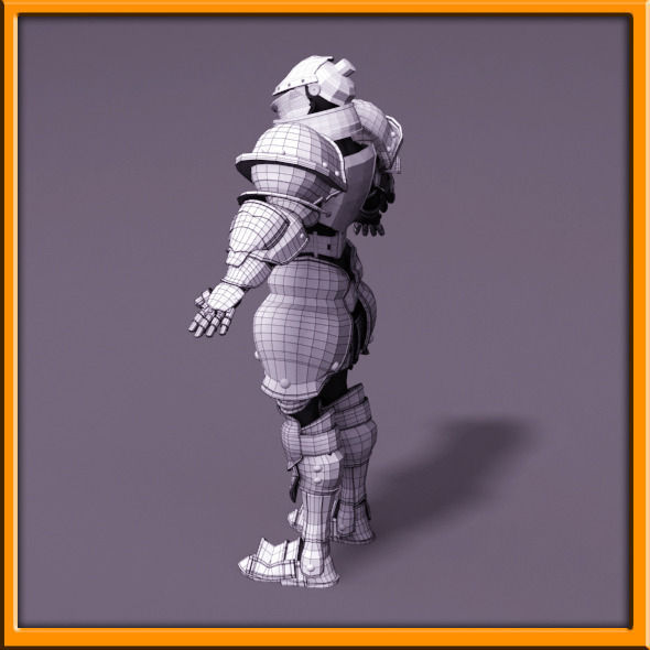Male Knight - armor 3D model_80