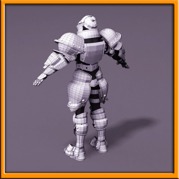Male Knight - armor 3D model_78