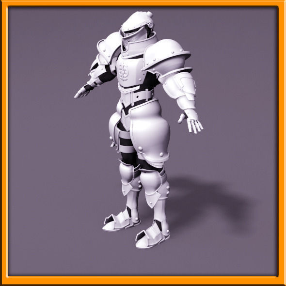 Male Knight - armor 3D model_36
