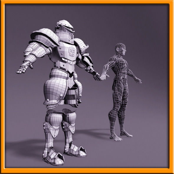 Male Knight - armor 3D model_5
