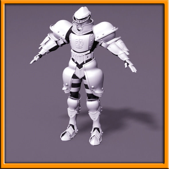 Male Knight - armor 3D model_16
