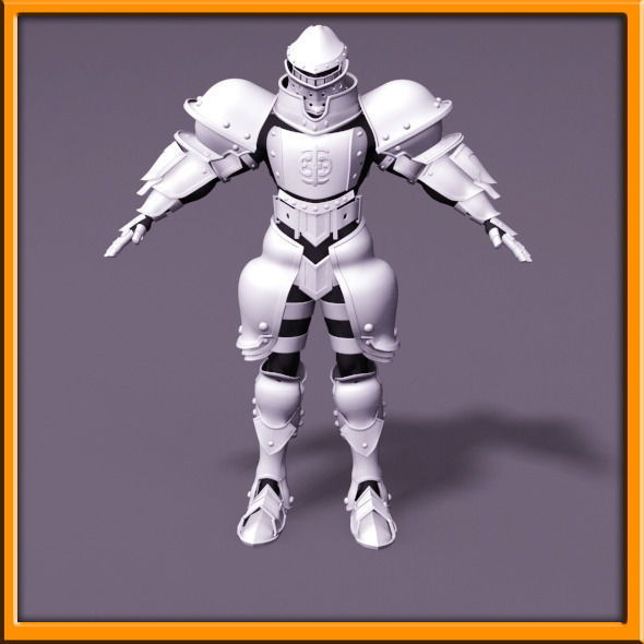 Male Knight - armor 3D model_17