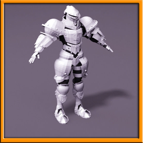 Male Knight - armor 3D model_43