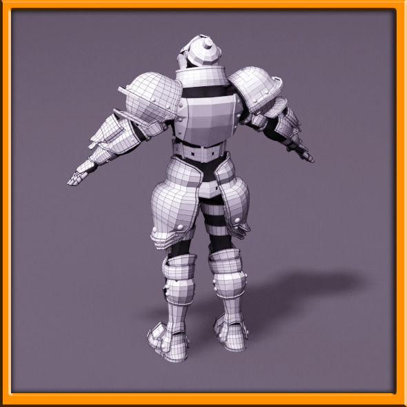 Male Knight - armor 3D model_77