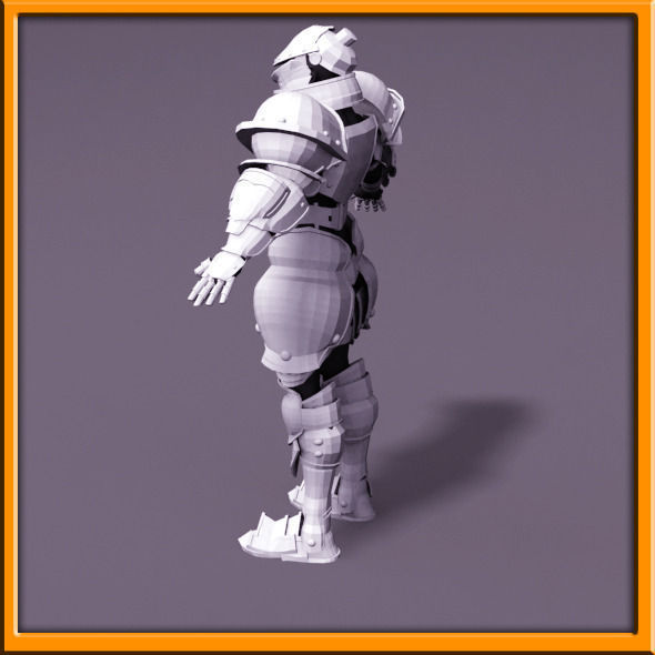 Male Knight - armor 3D model_56