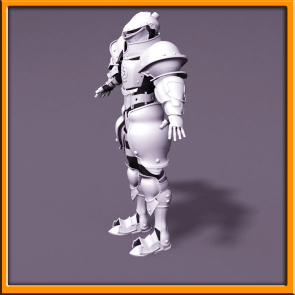 Male Knight - armor 3D model_37