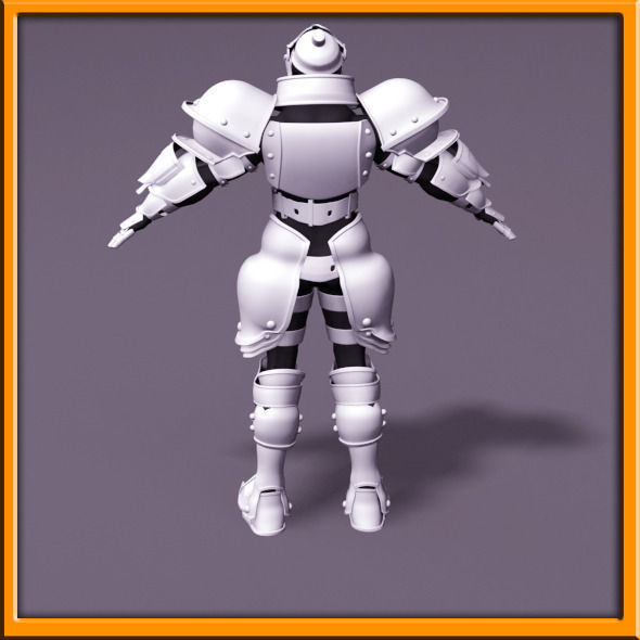 Male Knight - armor 3D model_29