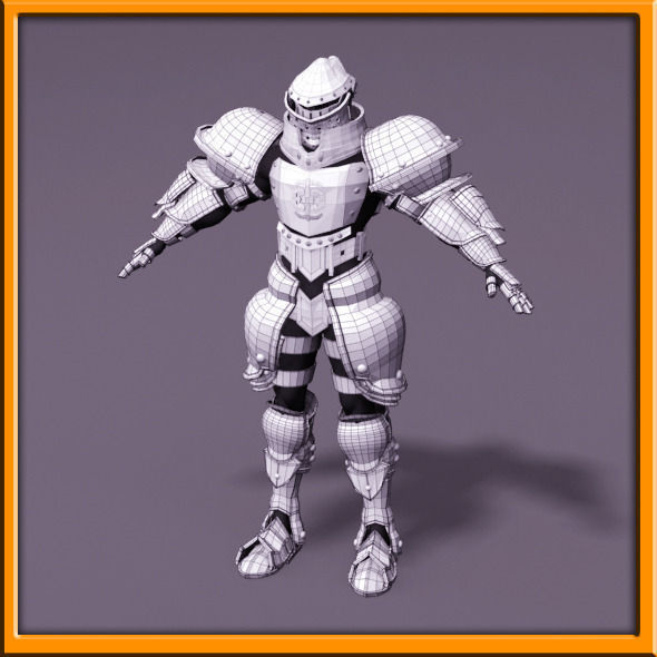 Male Knight - armor 3D model_63