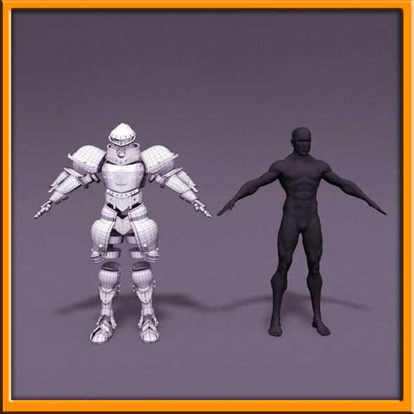 Male Knight - armor 3D model_2
