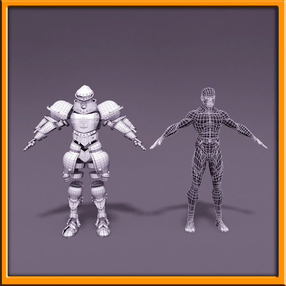 Male Knight - armor 3D model_3