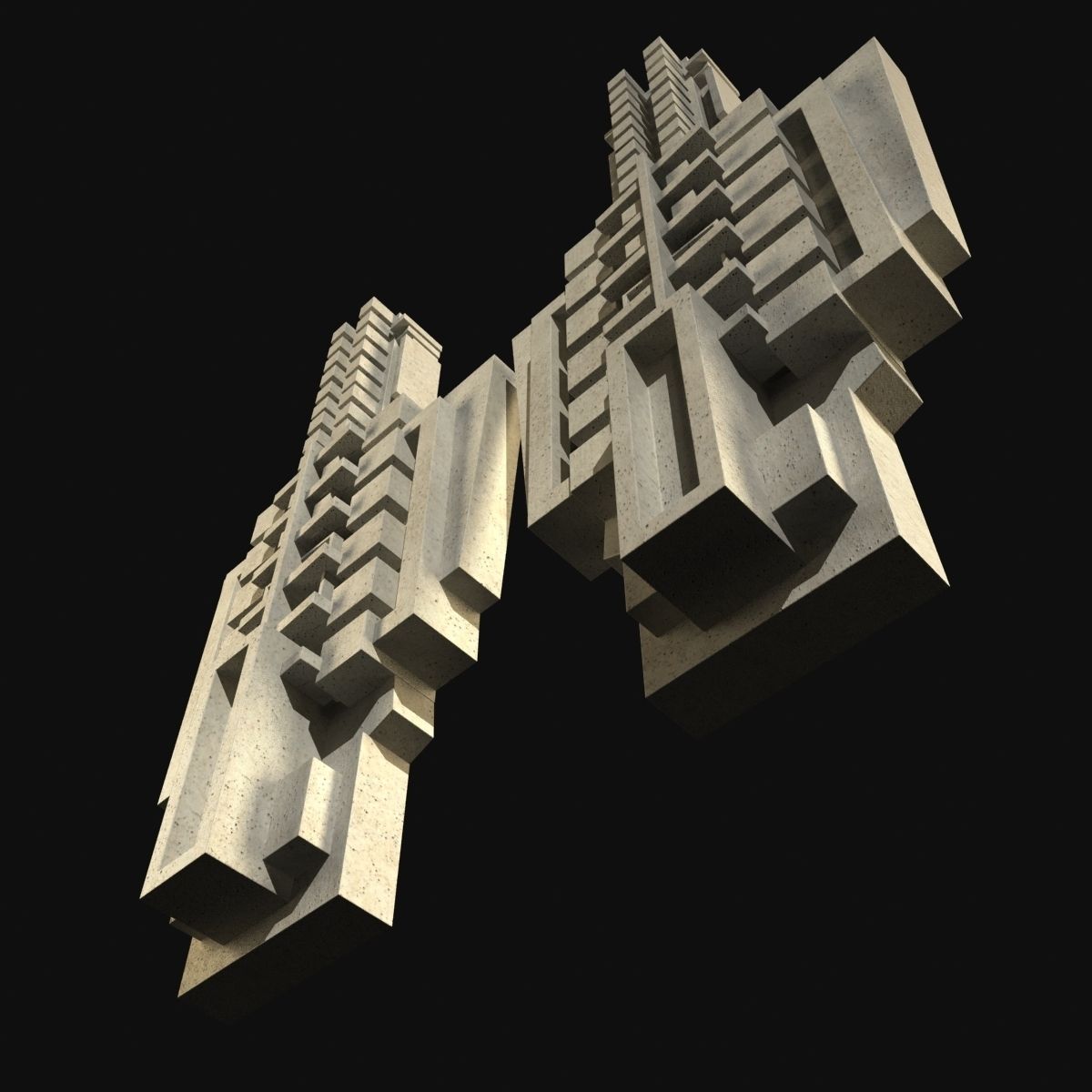 Architectural Decorative Elements from Hollyhock House 3D model_4