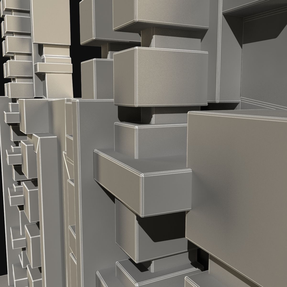 Architectural Decorative Elements from Hollyhock House 3D model_8