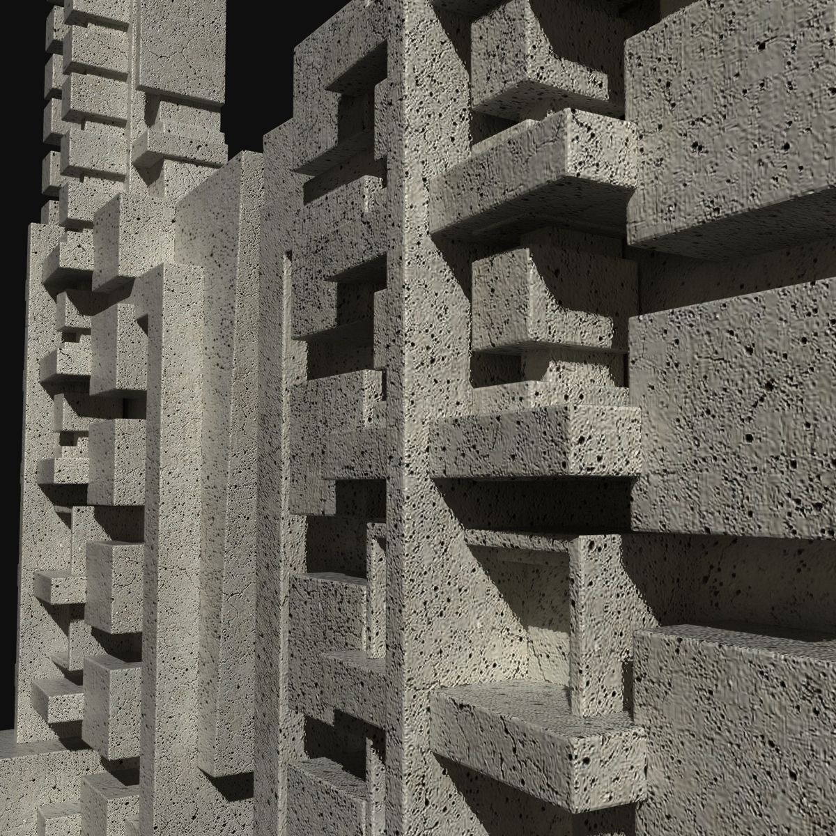 Architectural Decorative Elements from Hollyhock House 3D model_5