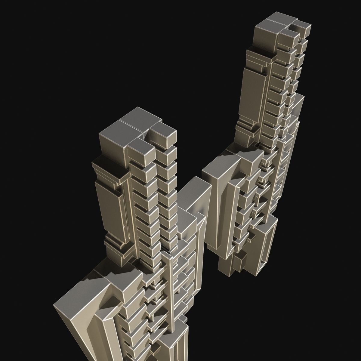 Architectural Decorative Elements from Hollyhock House 3D model_7