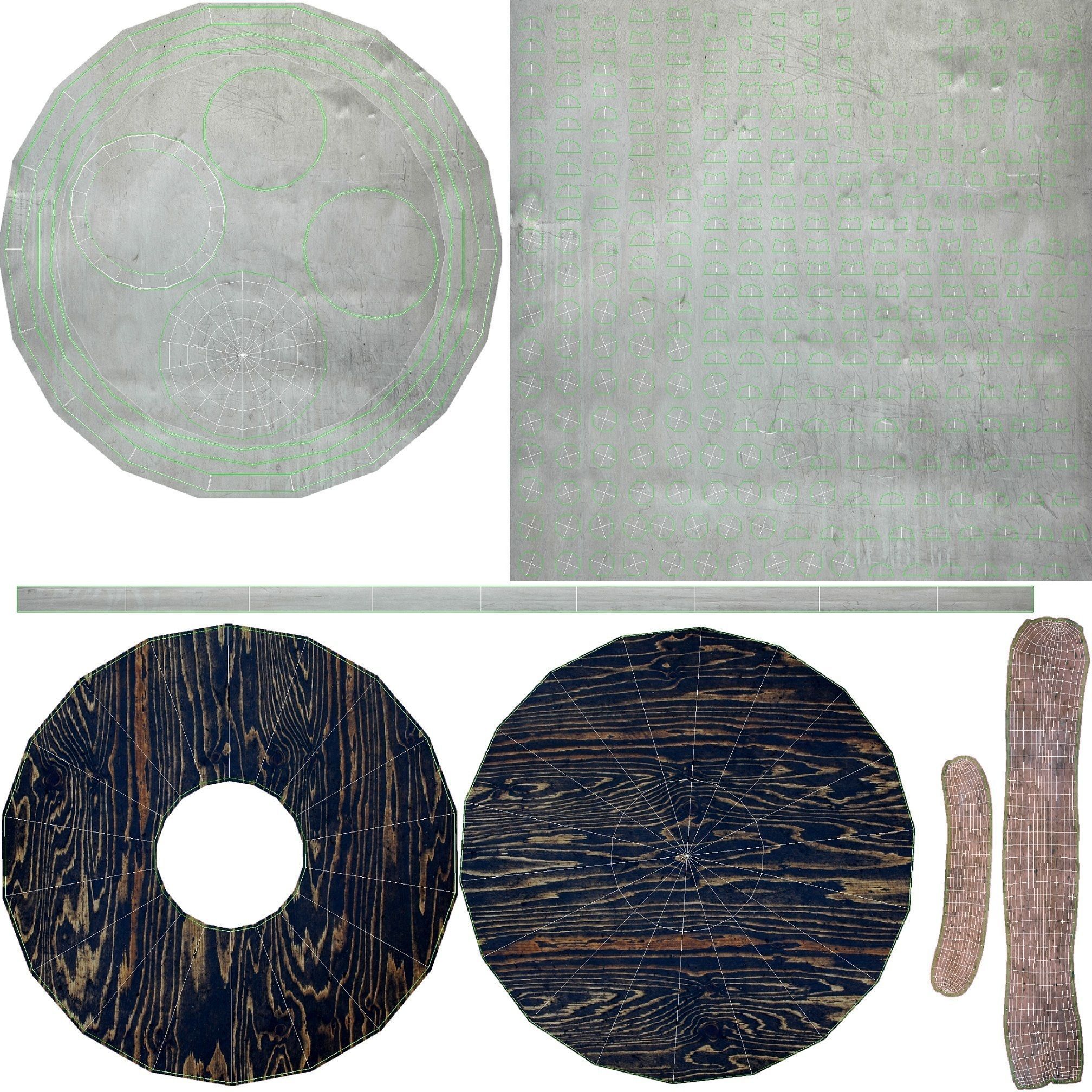 Viking shield Low-poly 3D model_8