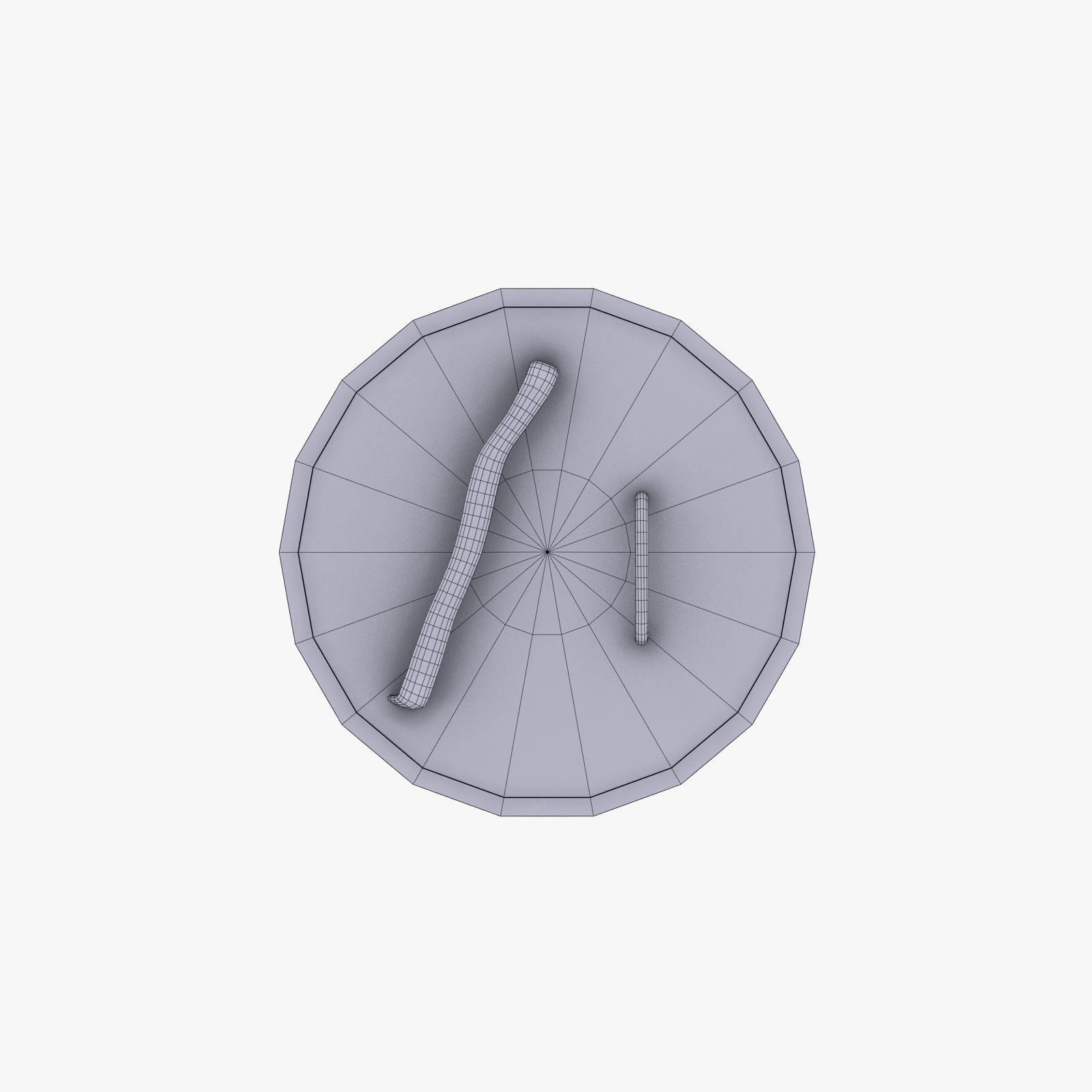 Viking shield Low-poly 3D model_4