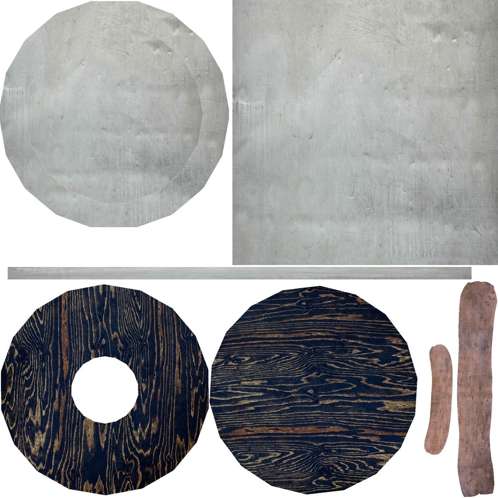 Viking shield Low-poly 3D model_6