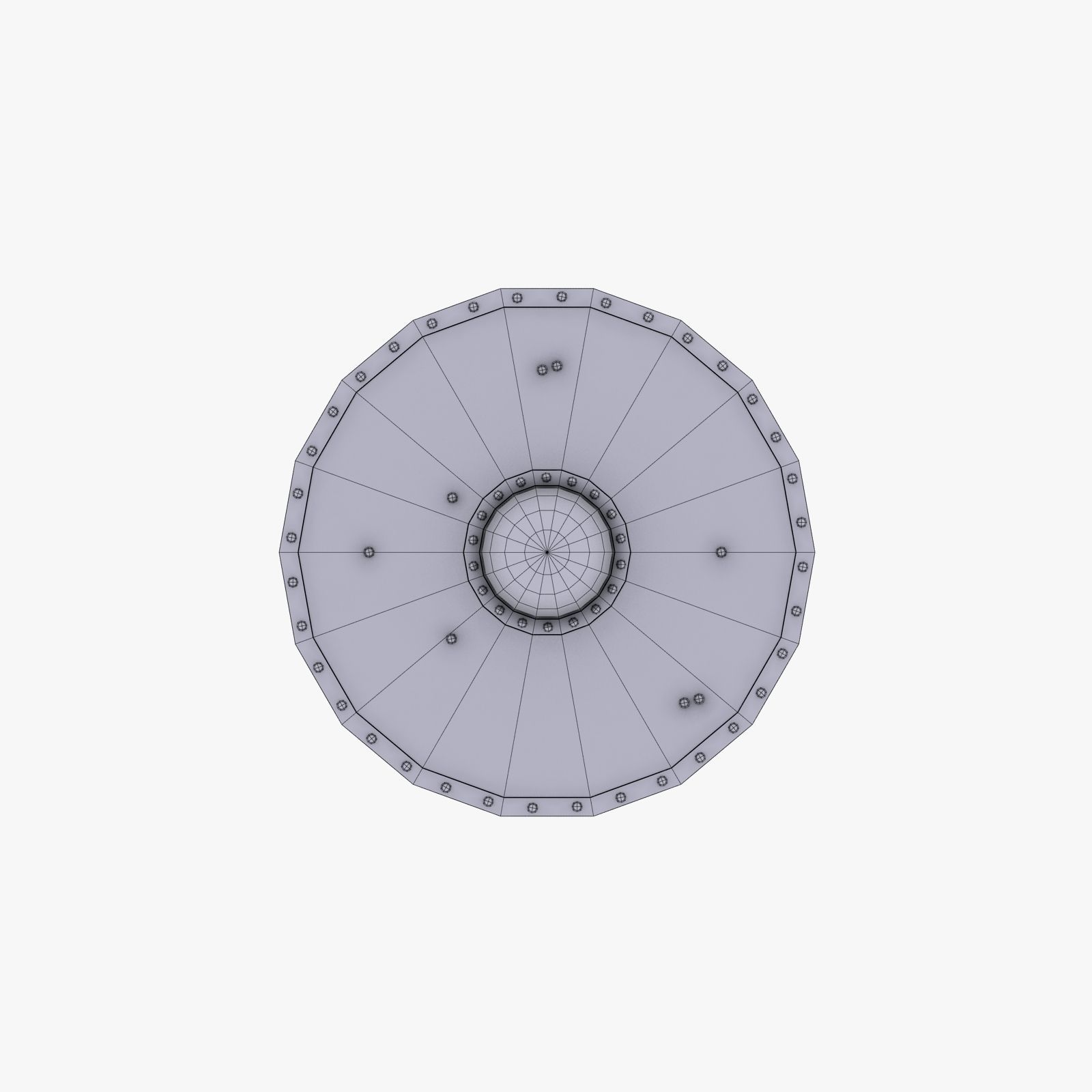 Viking shield Low-poly 3D model_3