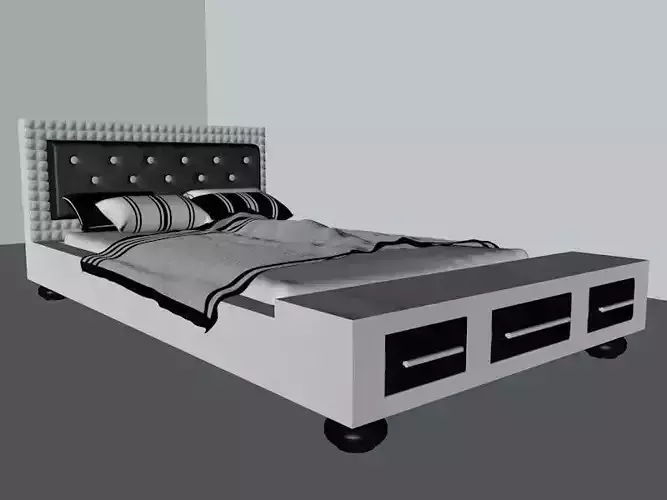 wooden bed