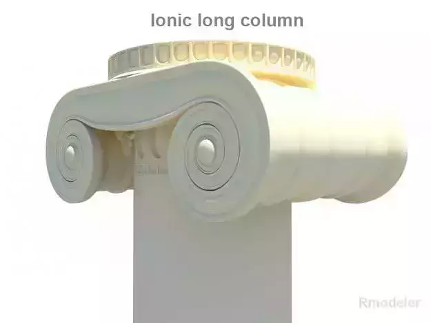 Greek ionic long column