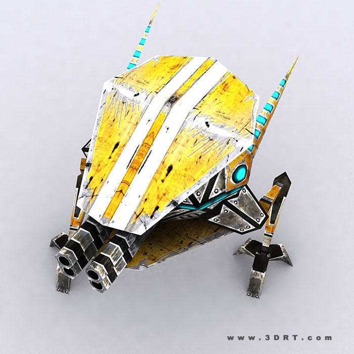 3DRT - Warbots Mechanoids Low-poly 3D model_27